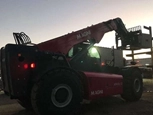 Telehandler under the setting sun